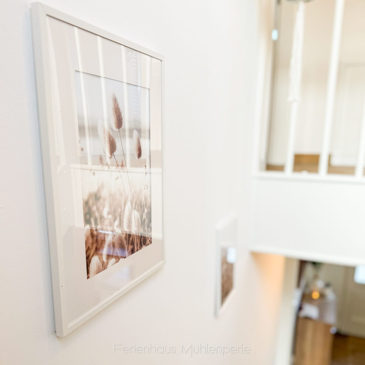Wandbild im Treppenbereich des Ferienhauses Mühlenperle